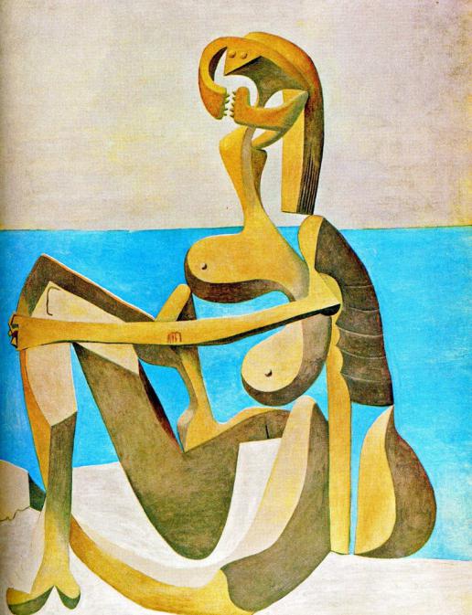 Slikarstvo "Bather" Picasso - podrijetlo kubizma